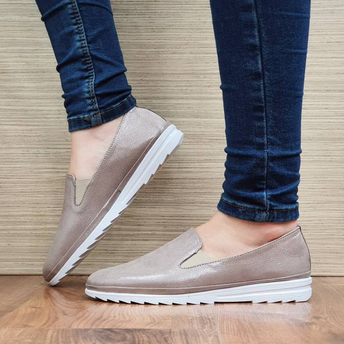 Pantofi Casual Piele Naturala Nude Perlla Esra D02295 [2]