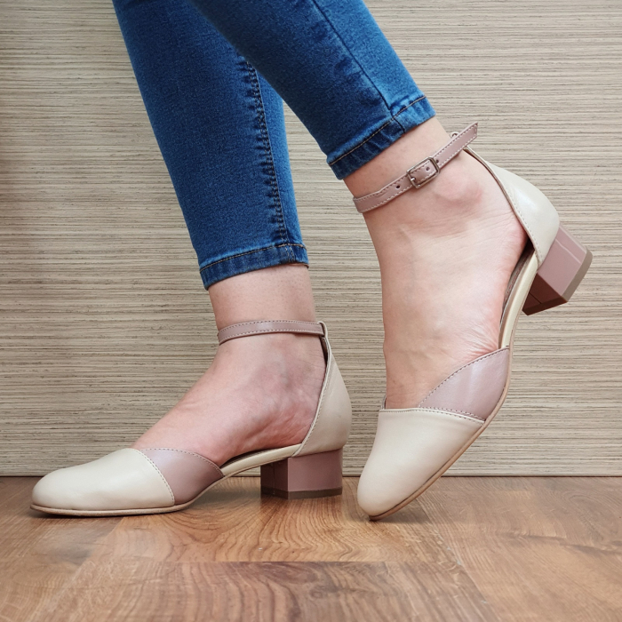 Pantofi Dama Piele Naturala Matheo Crem Renee D02315 [3]