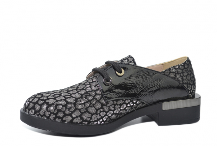 Pantofi Oxford Piele Naturala Neagra Perlla Letizia D02202 [3]