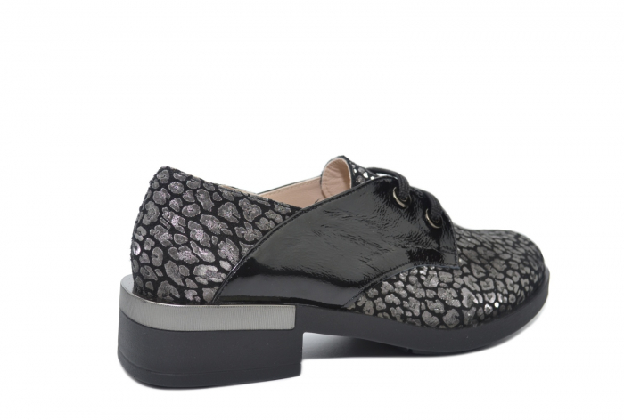 Pantofi Oxford Piele Naturala Neagra Perlla Letizia D02202 [4]