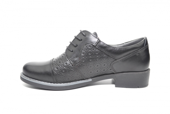 Pantofi Oxford Piele Naturala Negri Nicolis Anita D02208 [2]