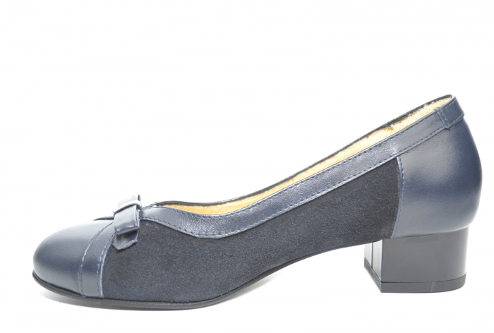 Pantofi cu toc Piele Naturala Bleumarin Marcella D02217 [2]