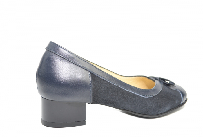 Pantofi cu toc Piele Naturala Bleumarin Marcella D02217 [4]