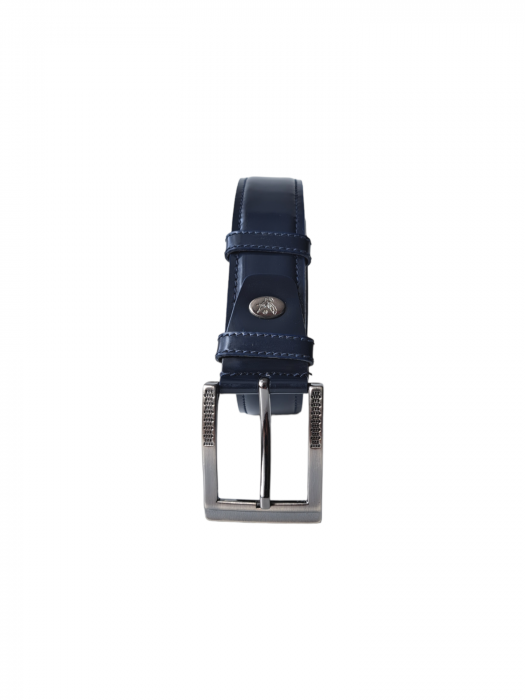 Curea Barbati Piele Naturala Bleumarin Zavier C00044 [2]