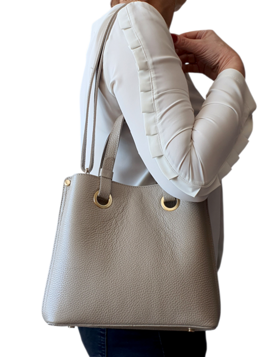 Geanta Dama Piele Naturala Bej Artemis G04615 [8]