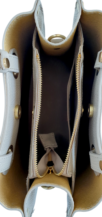 Geanta Dama Piele Naturala Bej Artemis G04615 [6]