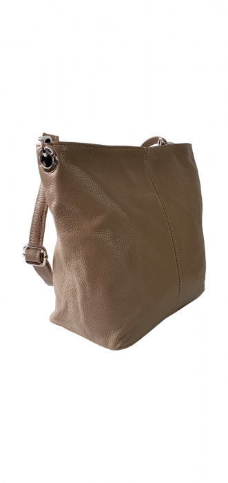 Geanta Dama Piele Naturala Bej Bie G02727 [3]