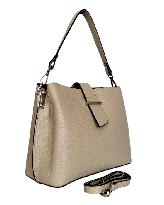 Geanta Dama Piele Naturala Bej Irelia V. Fabbiano G04740 [3]
