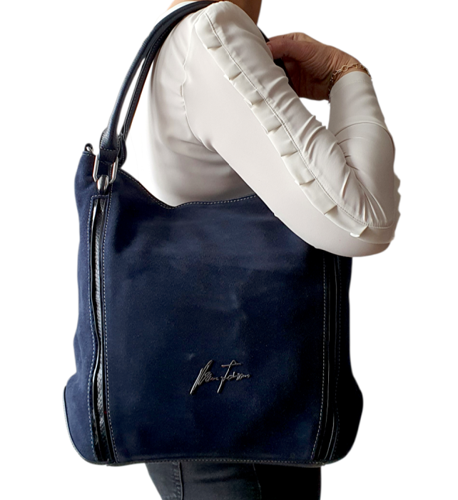 Geanta Dama Piele Naturala Bleumarin Daciana V. Fabbiano G04626 [7]