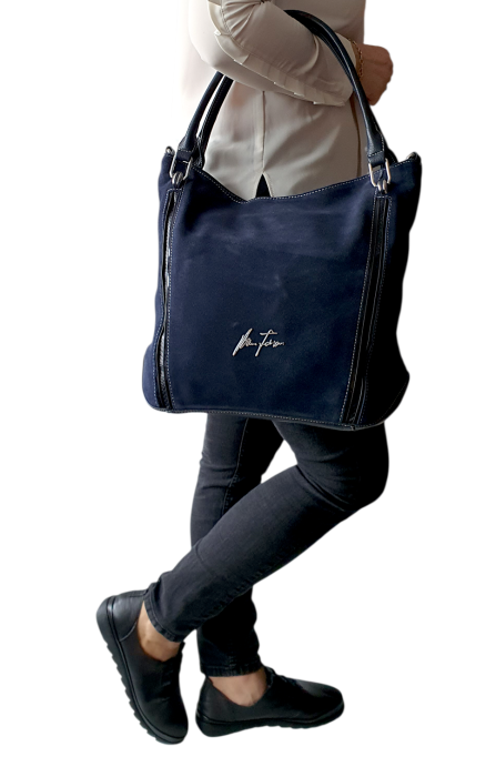 Geanta Dama Piele Naturala Bleumarin Daciana V. Fabbiano G04626 [6]