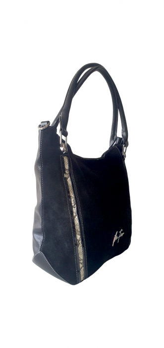 Geanta Dama Piele Naturala Neagra Daciana V. Fabbiano  G03397 [2]