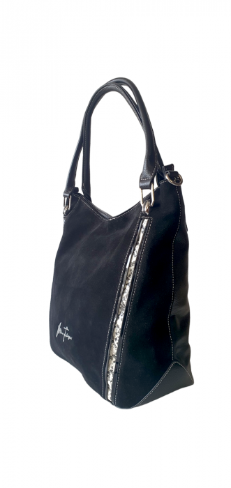 Geanta Dama Piele Naturala Neagra Daciana V. Fabbiano  G03397 [3]