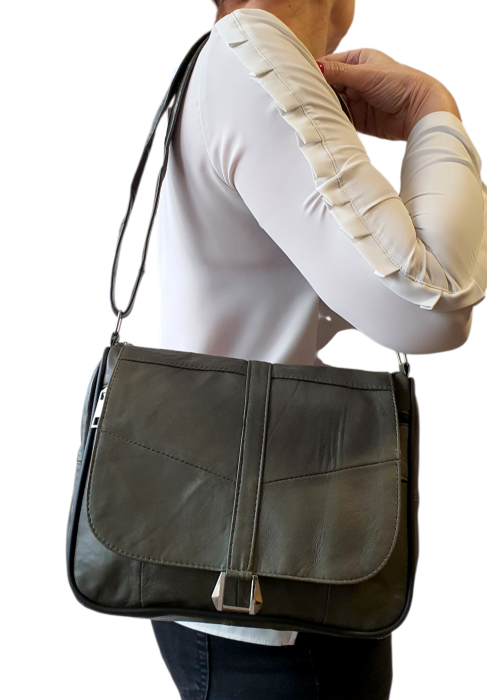 Geanta Dama Piele Naturala Verde Emi G04601 [6]