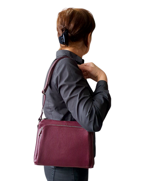 Geanta Dama Piele Naturala Grena Eca G04735 [7]