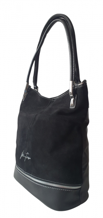 Geanta Dama Piele Naturala Neagra Alina G04118 [3]