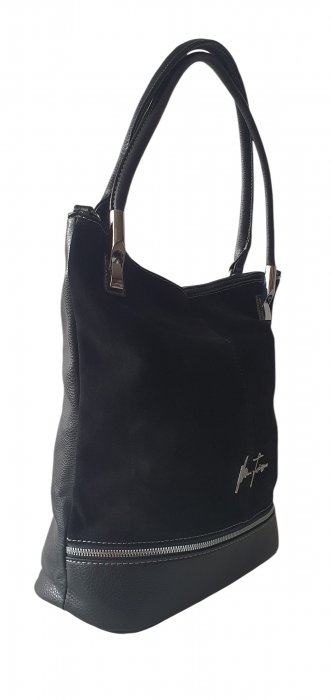 Geanta Dama Piele Naturala Neagra Alina G04118 [5]