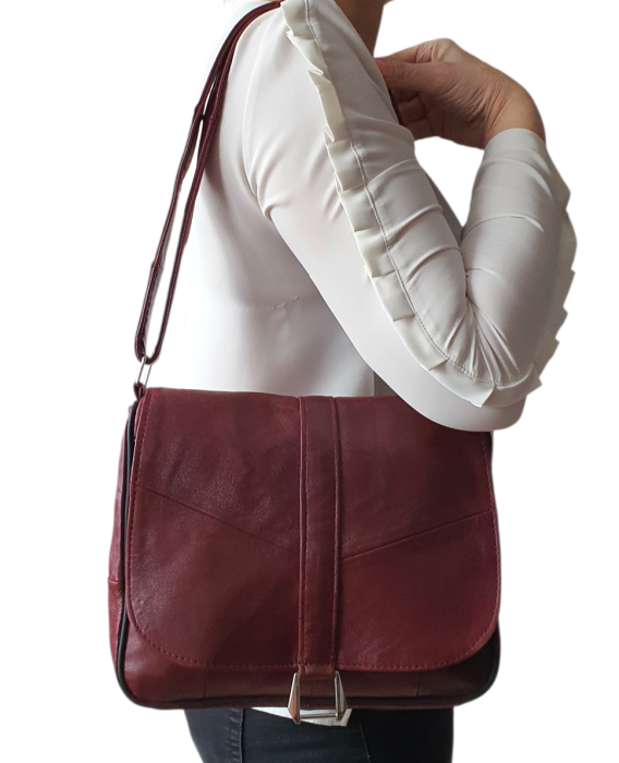 Geanta Dama Piele Naturala Grena Emi G04656 [8]