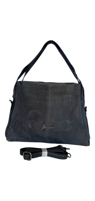 Geanta Dama Piele Naturala Gri Faby G04505 [2]
