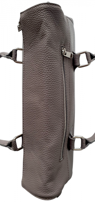 Geanta Dama Piele Naturala Gri Monica G04136 [5]