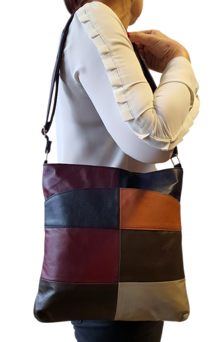 Geanta Dama Piele Naturala Multicolor Evelina G04589 [5]