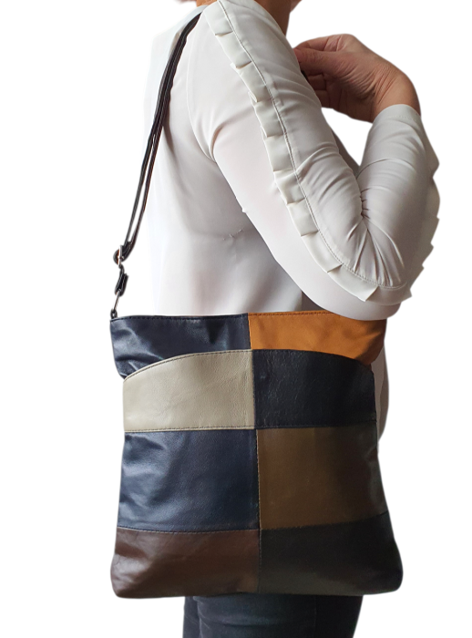 Geanta Dama Piele Naturala Multicolor Evelina G04649 [6]