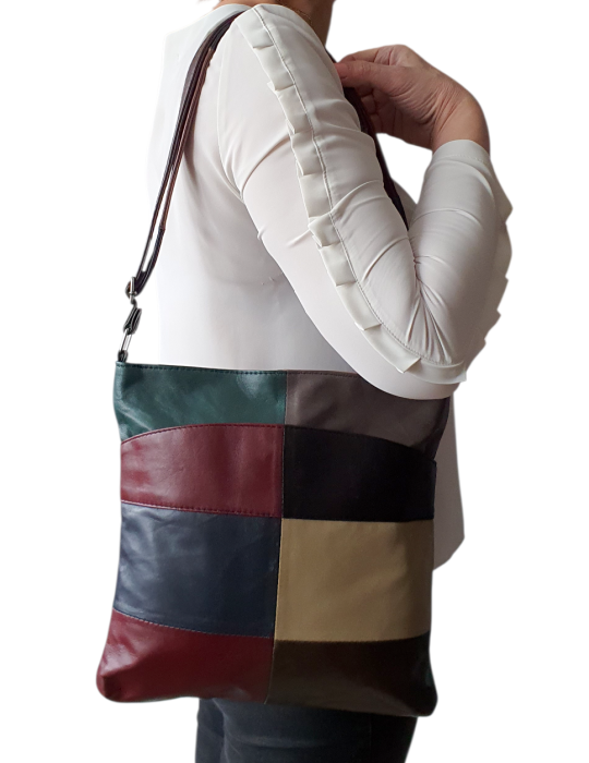 Geanta Dama Piele Naturala Multicolor Evelina G04650 [6]