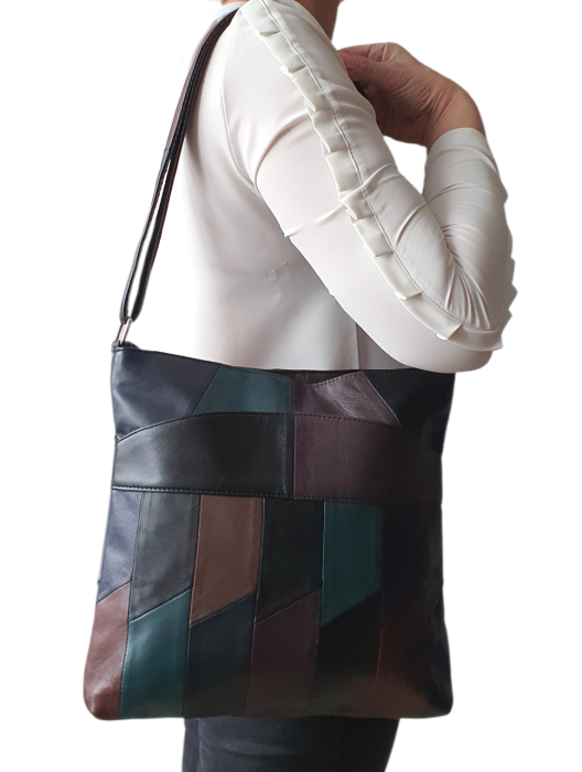 Geanta Dama Piele Naturala Multicolor Evelina G04651 [6]