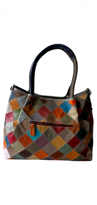 Geanta Dama Piele Naturala Multicolor Ivanna G04281 [4]