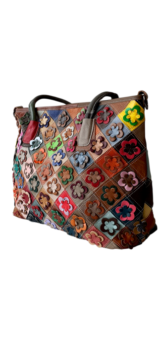 Geanta Dama Piele Naturala Multicolor Ivanna G04562 [3]