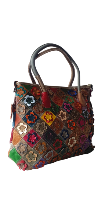 Geanta Dama Piele Naturala Multicolor Ivanna G04573 [3]