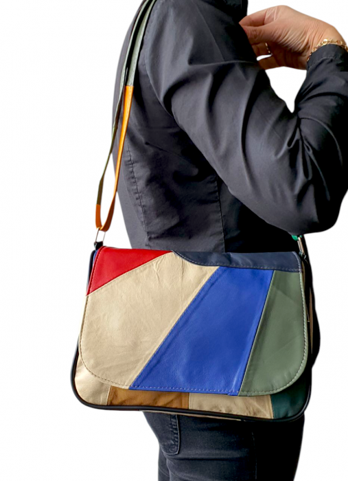 Geanta Dama Piele Naturala Multicolora Ada G04275 [8]