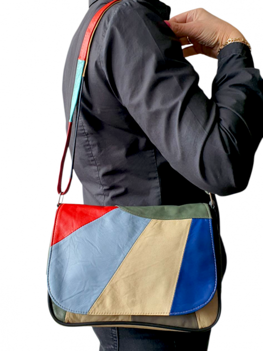 Geanta Dama Piele Naturala Multicolora Ada G04277 [8]