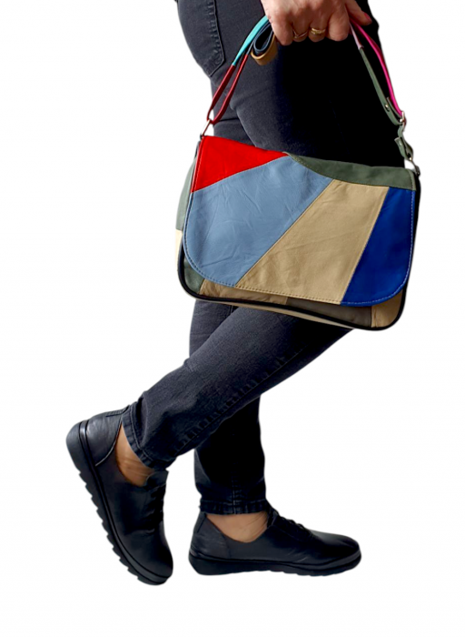 Geanta Dama Piele Naturala Multicolora Ada G04277 [7]