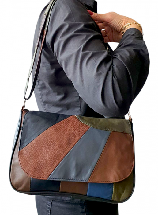 Geanta Dama Piele Naturala Multicolora Ada G04343 [8]