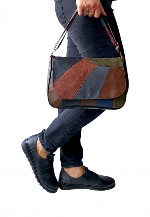 Geanta Dama Piele Naturala Multicolora Ada G04343 [7]