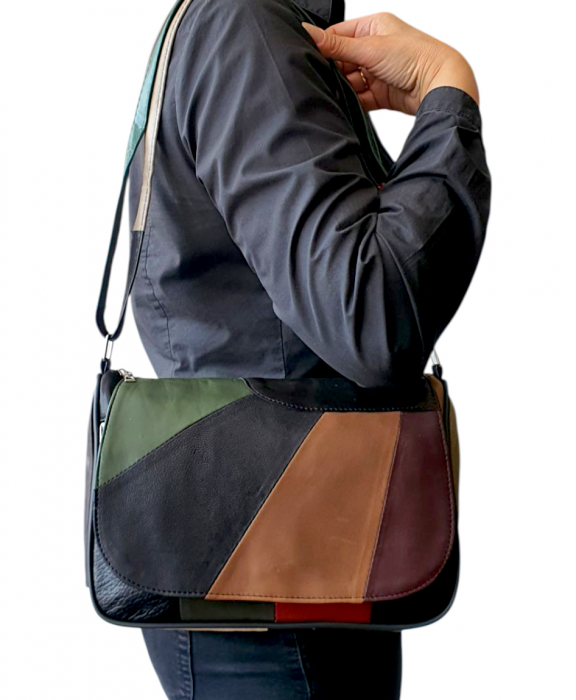 Geanta Dama Piele Naturala Multicolora Ada G04364 [6]