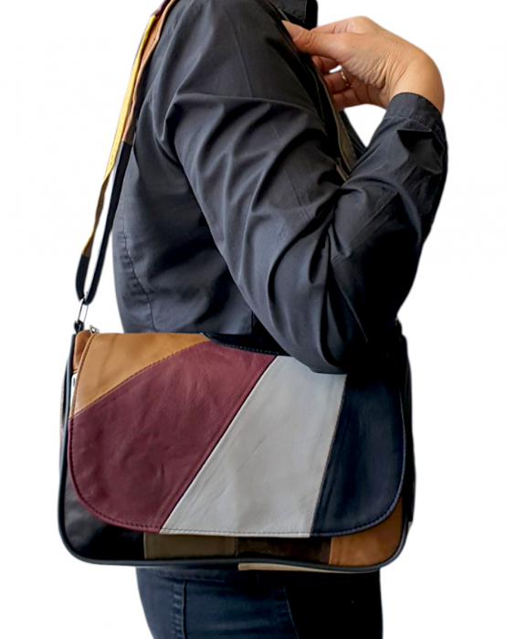 Geanta Dama Piele Naturala Multicolora Ada G04368 [6]