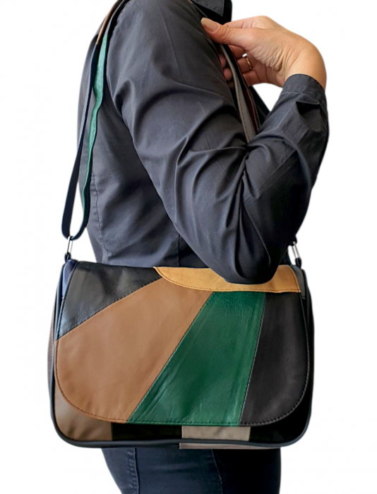 Geanta Dama Piele Naturala Multicolora Ada G04370 [6]