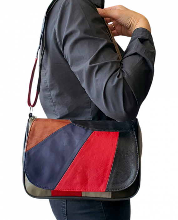 Geanta Dama Piele Naturala Multicolora Ada G04371 [6]