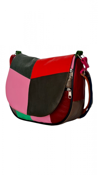 Geanta Dama Piele Naturala Multicolora Adriana G04157 [3]