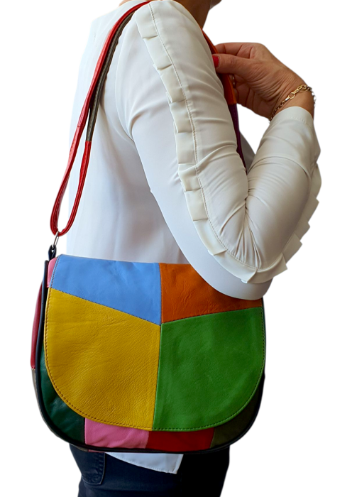 Geanta Dama Piele Naturala Multicolora Adriana G04494 [7]
