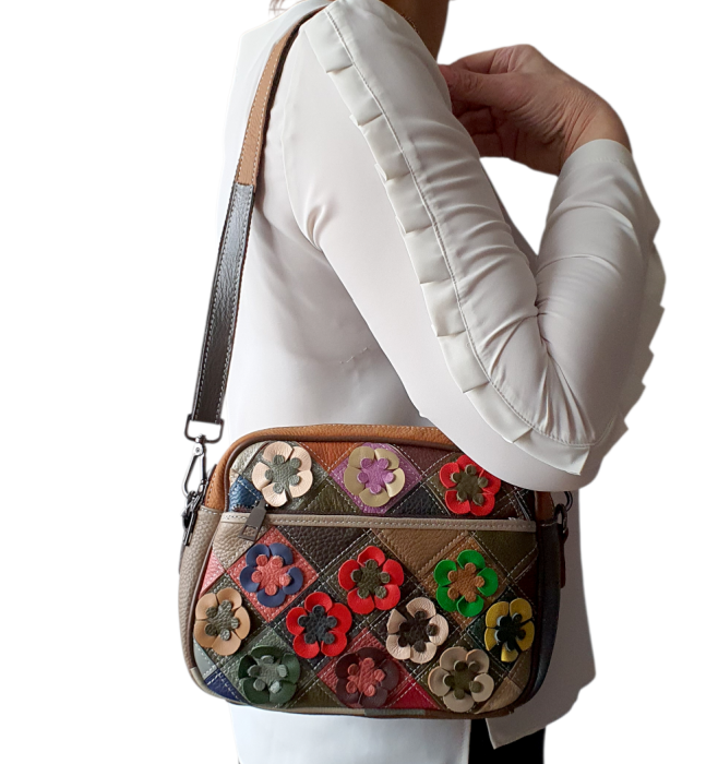 Geanta Dama Piele Naturala Multicolora Bari G04672 [7]