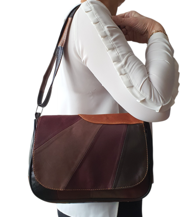 Geanta Dama Piele Naturala Multicolora Caro G04645 [7]