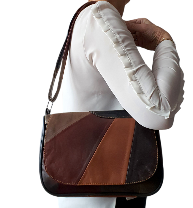 Geanta Dama Piele Naturala Multicolora Caro G04646 [7]