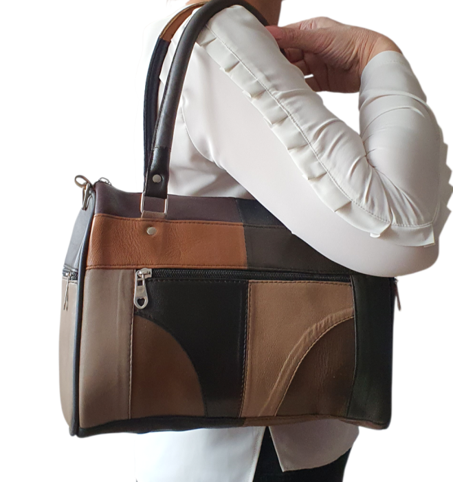 Geanta Dama Piele Naturala Multicolora Dorina G04647 [7]