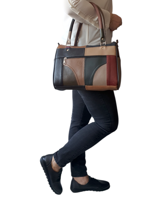 Geanta Dama Piele Naturala Multicolora Dorina G04673 [7]