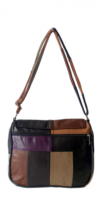 Geanta Dama Piele Naturala Multicolora Emi G04028 [4]