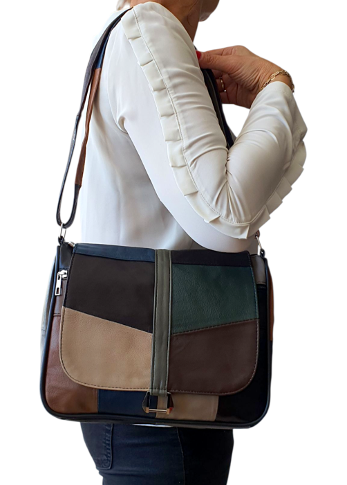 Geanta Dama Piele Naturala Multicolora Emi G04517 [7]