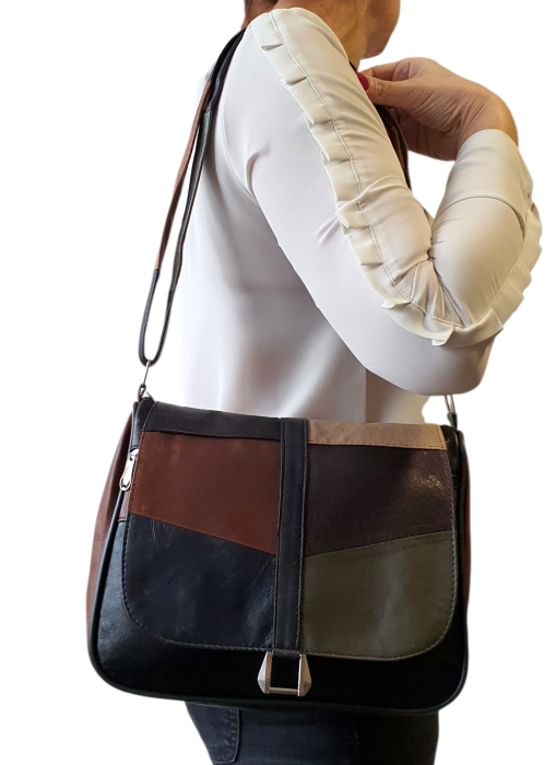 Geanta Dama Piele Naturala Multicolora Emi G04600 [6]