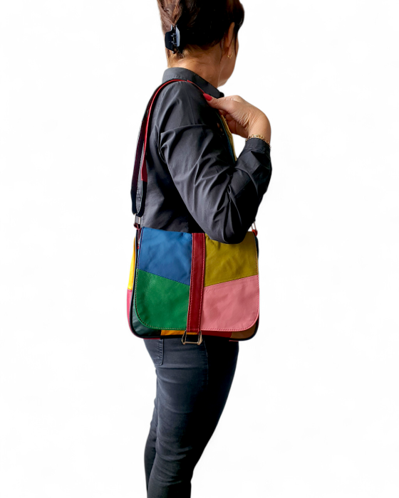Geanta Dama Piele Naturala Multicolora Emi G04761 [7]